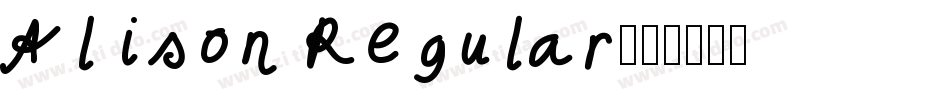 Alison Regular字体转换